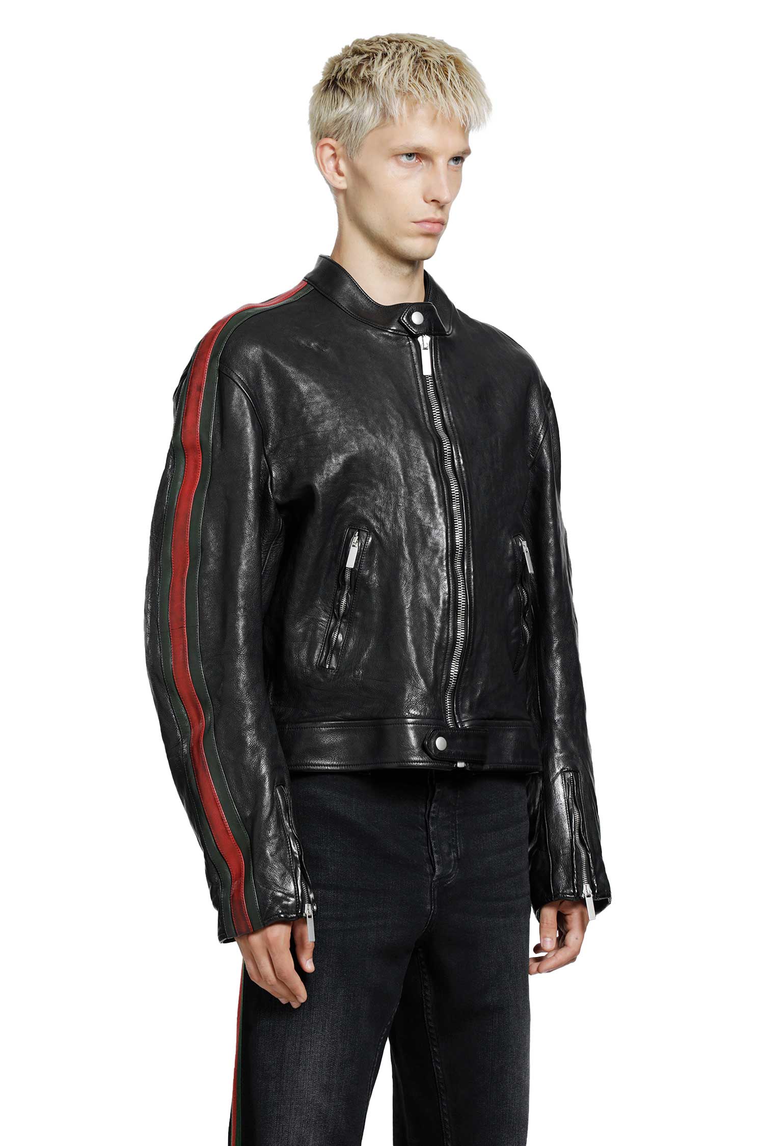 GUCCI Buffalo Leather Biker Jacket man