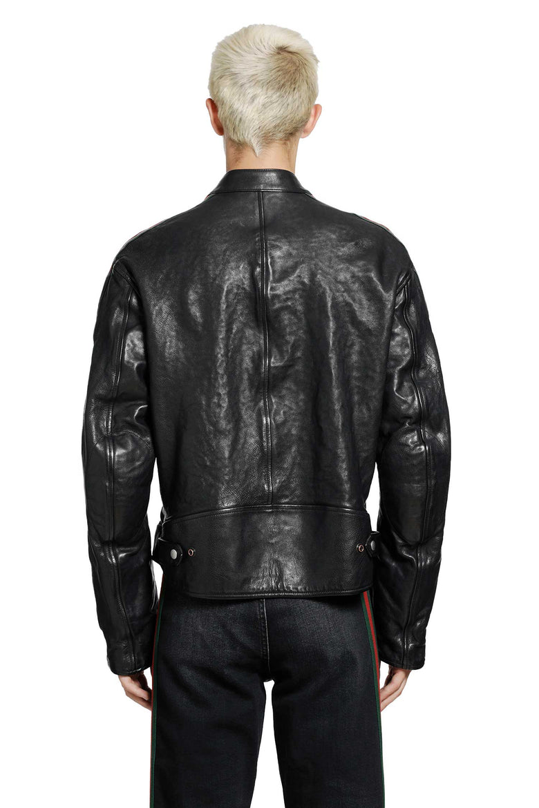 GUCCI Buffalo Leather Biker Jacket man
