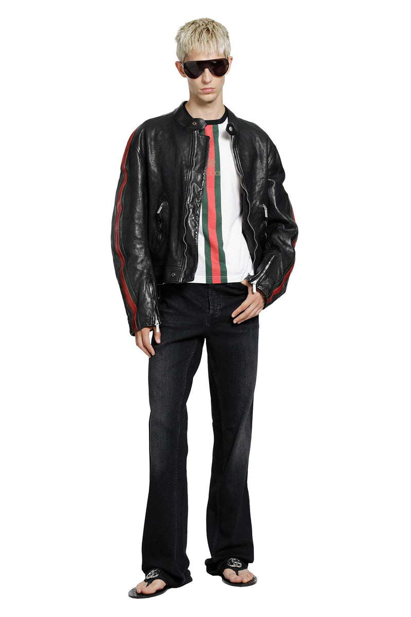 GUCCI Buffalo Leather Biker Jacket man
