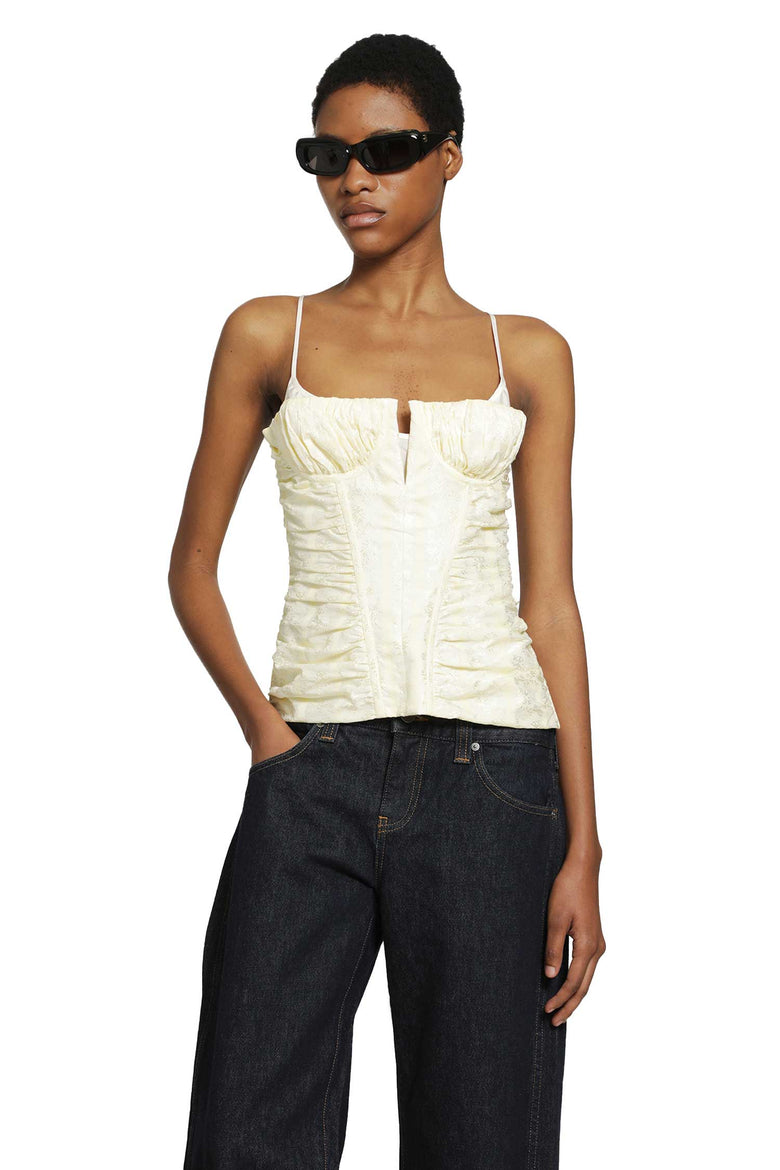 MCQUEEN Floral Jacquard Corset woman