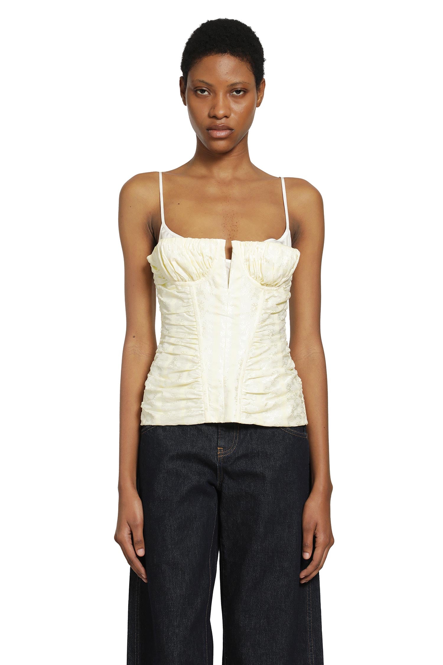 MCQUEEN Floral Jacquard Corset woman