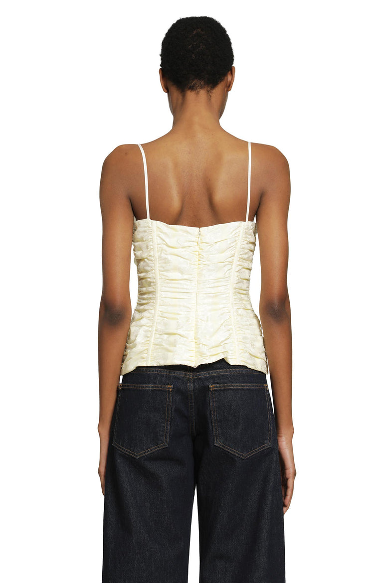 MCQUEEN Floral Jacquard Corset woman
