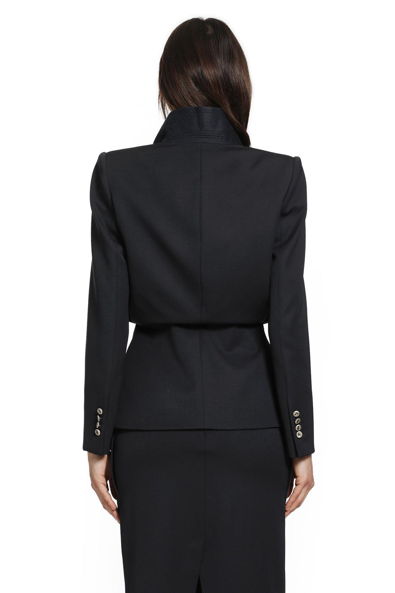 MCQUEEN Folded Lapel Blazer woman