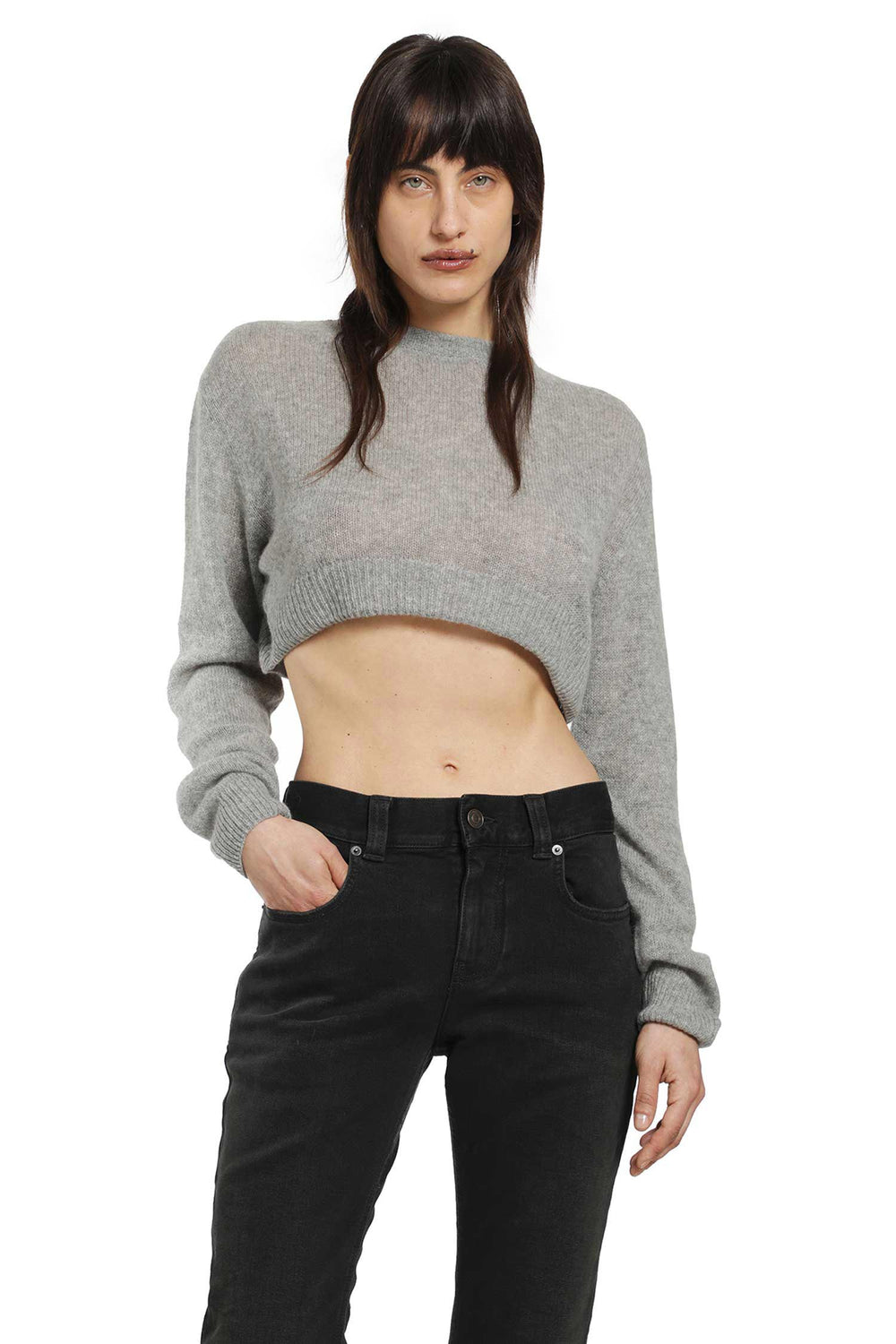 BALENCIAGA Cropped Crewneck Sweater woman