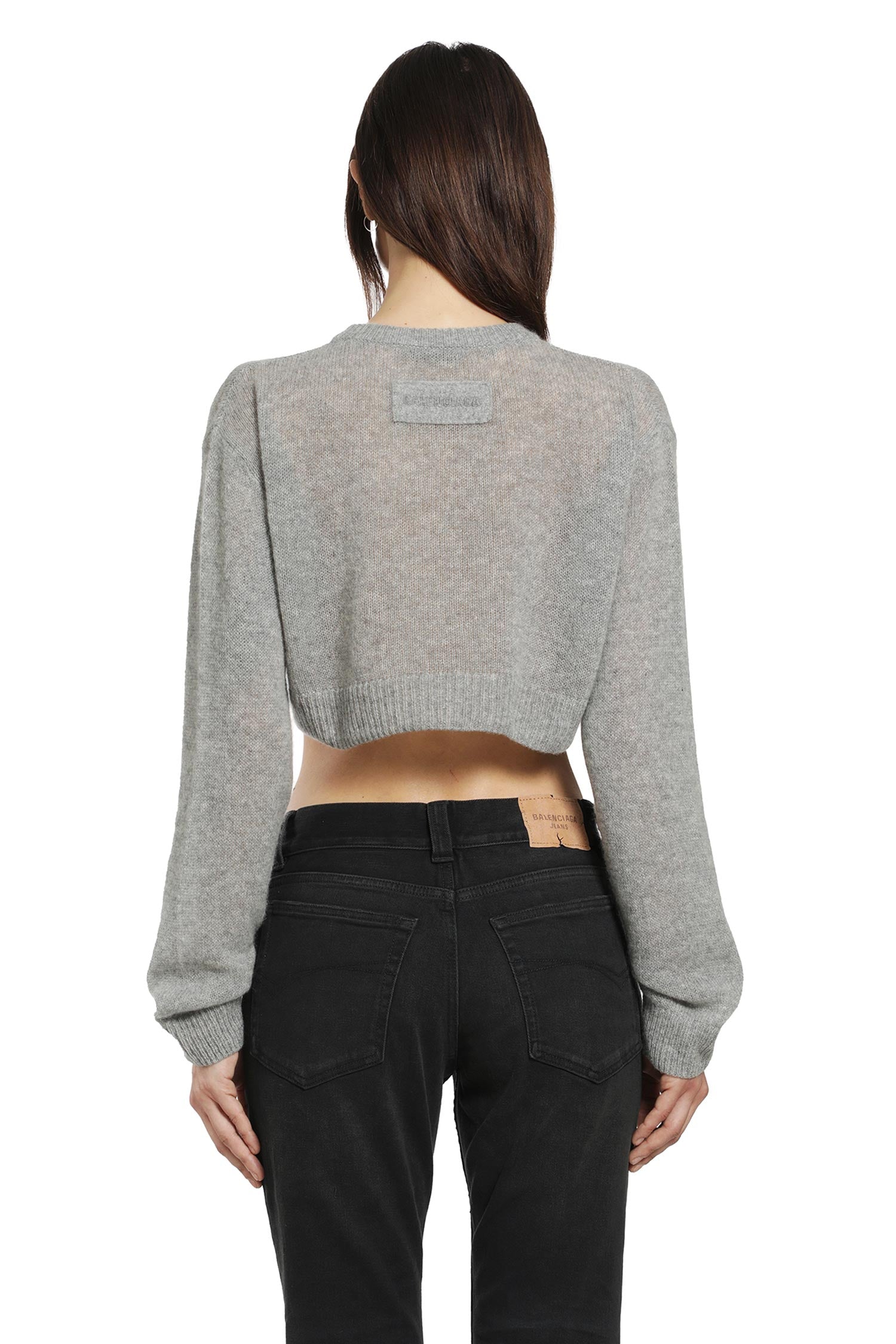 BALENCIAGA Cropped Crewneck Sweater woman