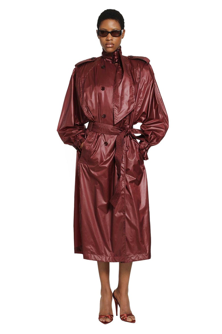 SAINT LAURENT Lavallière Trench Coat woman