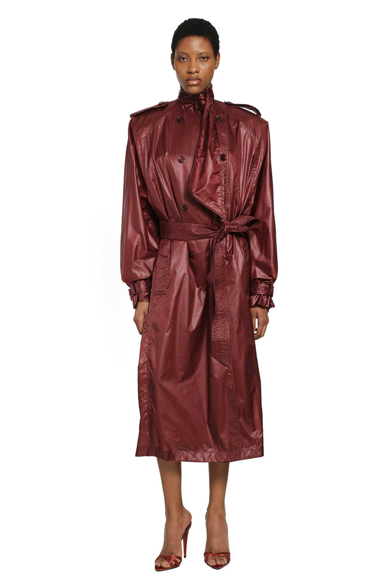 
              SAINT LAURENT Lavallière Trench Coat woman
            