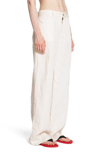 THE ROW WOMAN OFF-WHITE TROUSERS