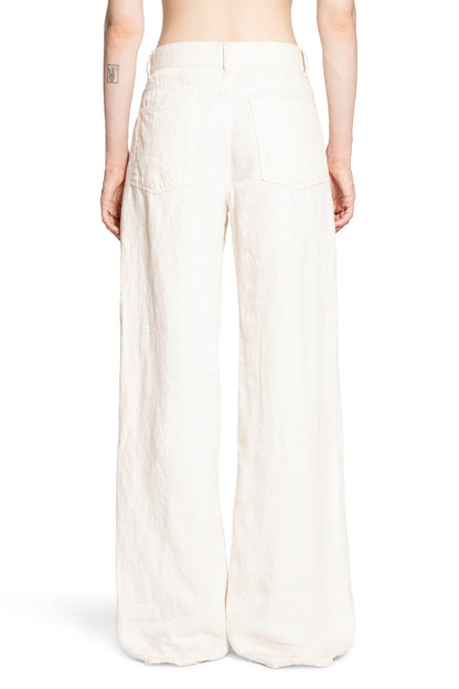 THE ROW WOMAN OFF-WHITE TROUSERS