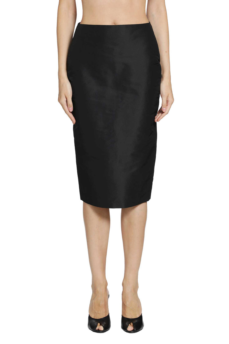 GUCCI Fine Silk Faille Midi Skirt woman