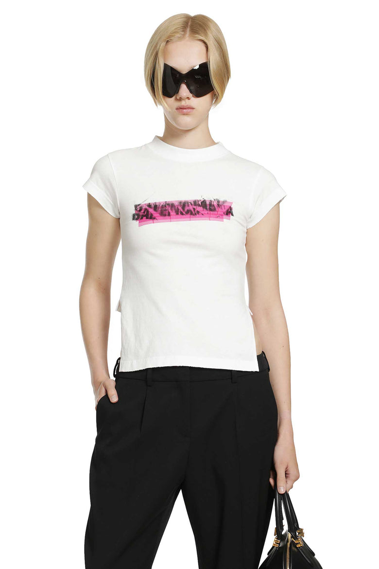 BALENCIAGA Spray Chopped Back T-Shirt woman