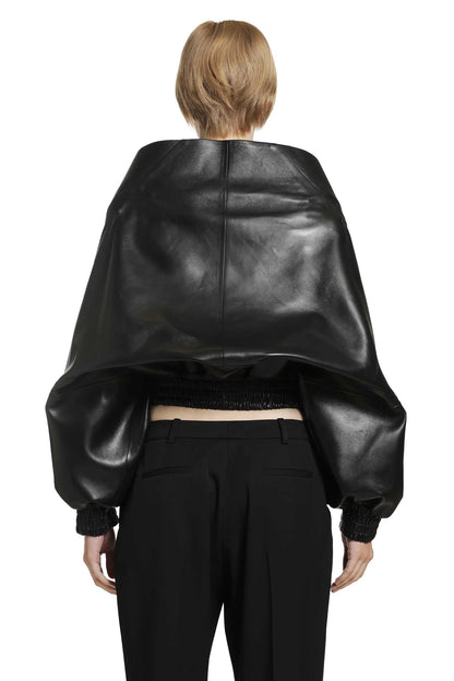 Wrap Jacket in Smooth Light Lambskin