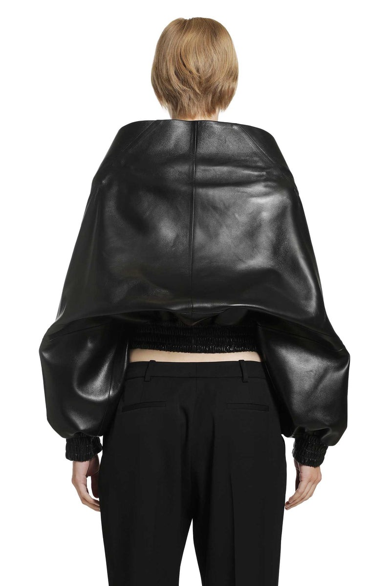 BALENCIAGA Wrap Jacket in Smooth Light Lambskin woman
