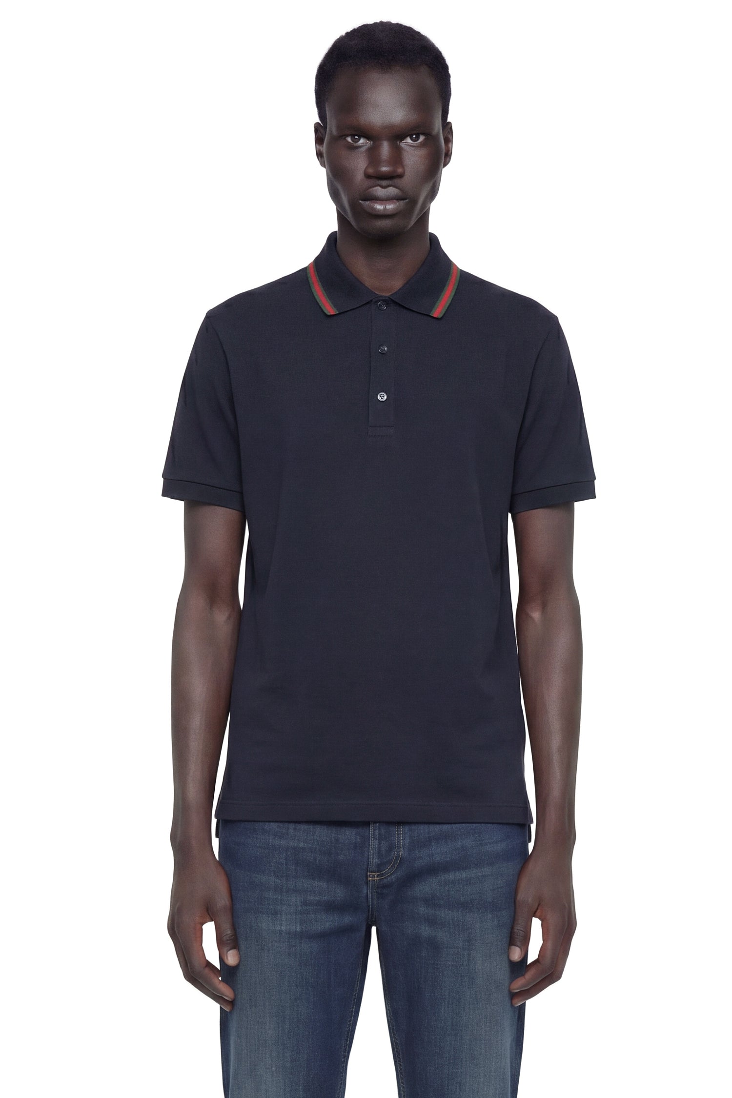 Cotton Jersey Piqué Polo Shirt