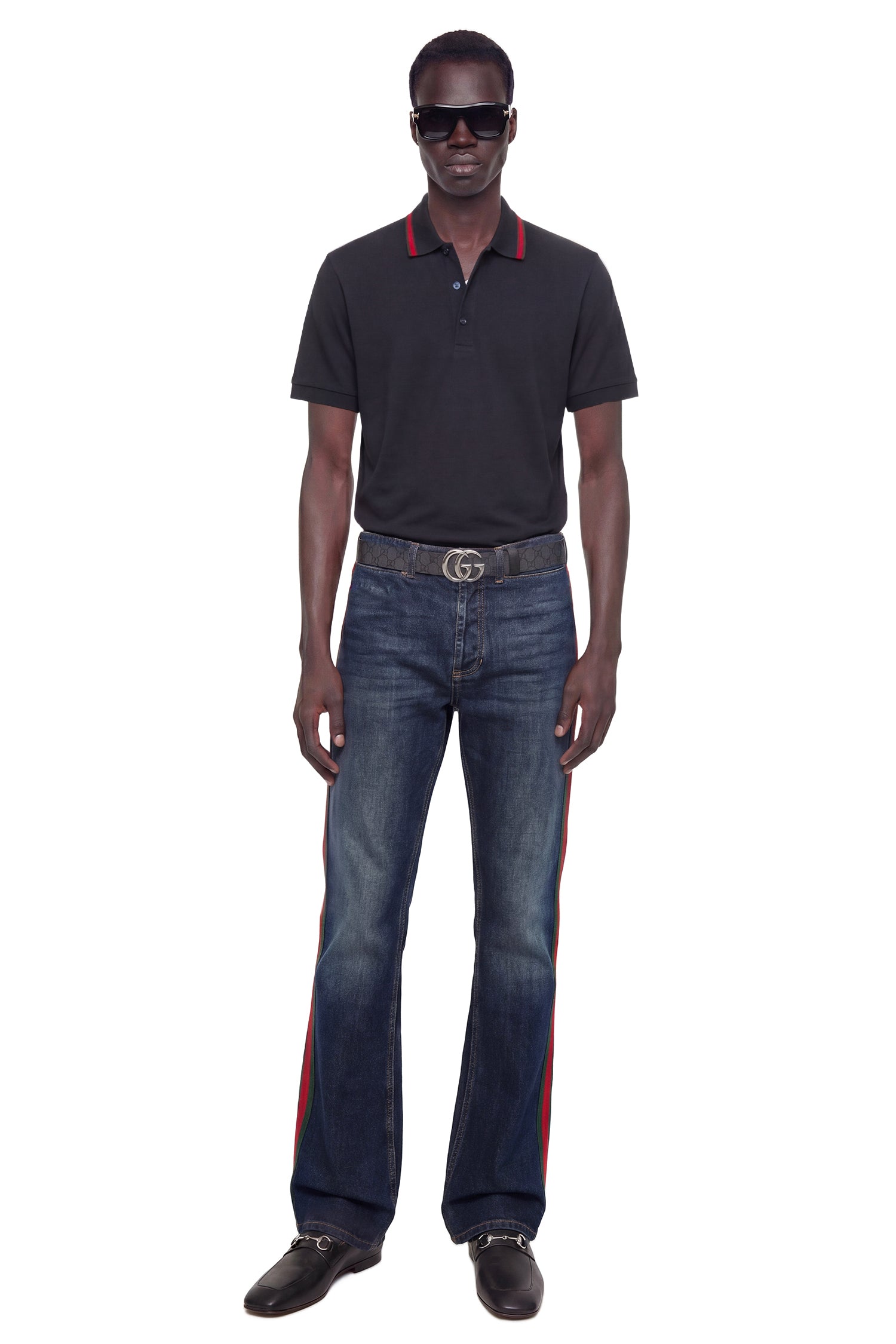 GUCCI Cotton Jersey Piqué Polo Shirt man