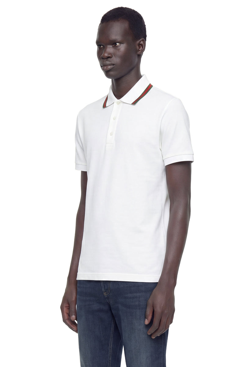GUCCI Cotton Jersey Piqué Polo Shirt man