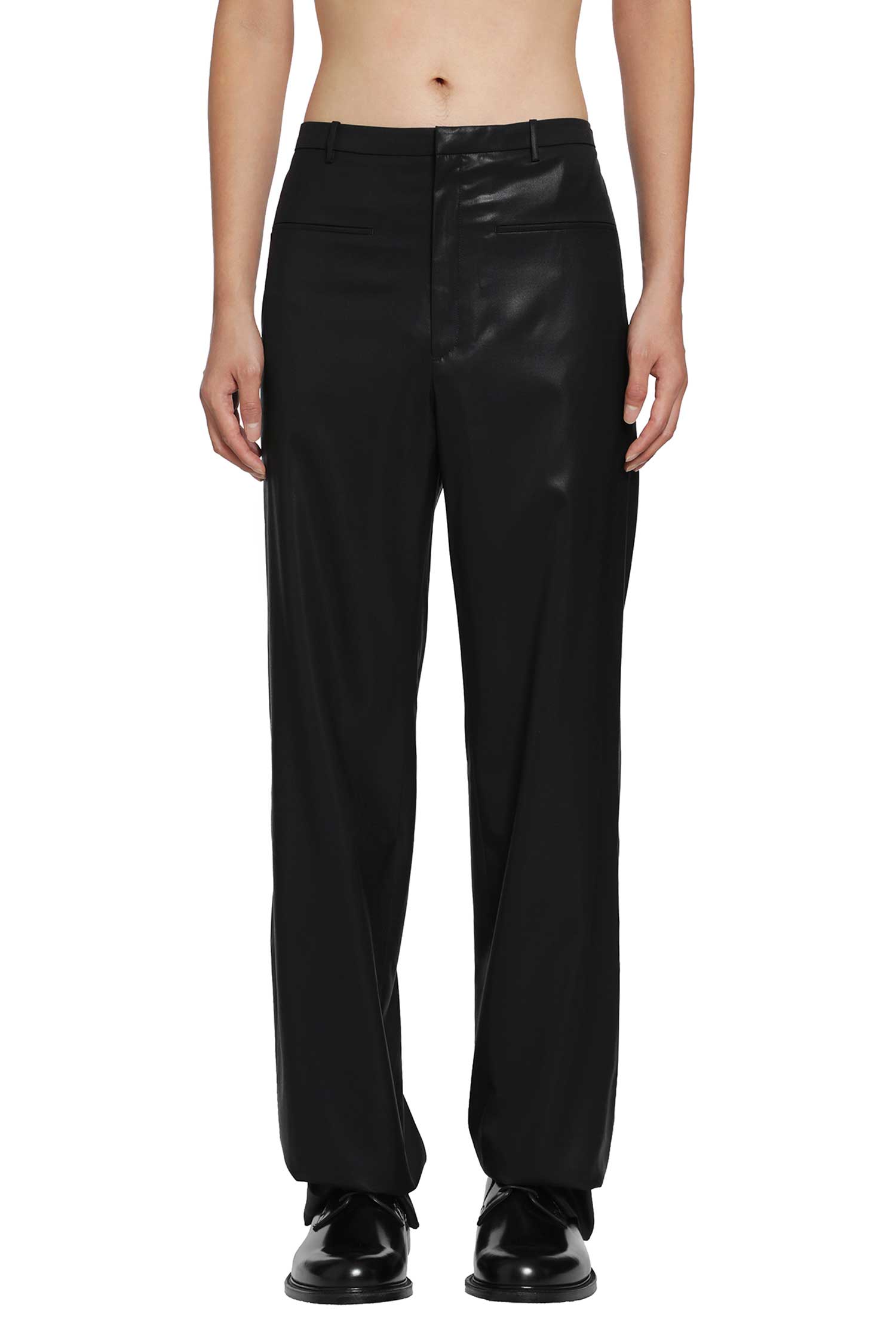 Chintzed Wool Pants