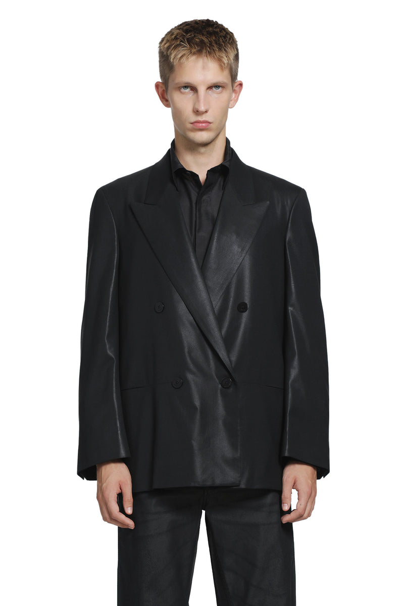 GUCCI Chintzed Wool Double-Breasted Blazer man