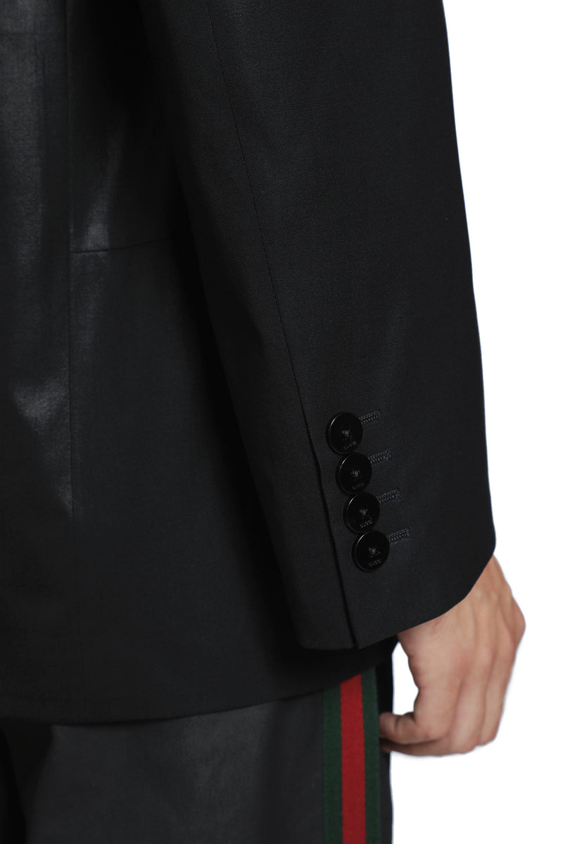 GUCCI Chintzed Wool Double-Breasted Blazer man