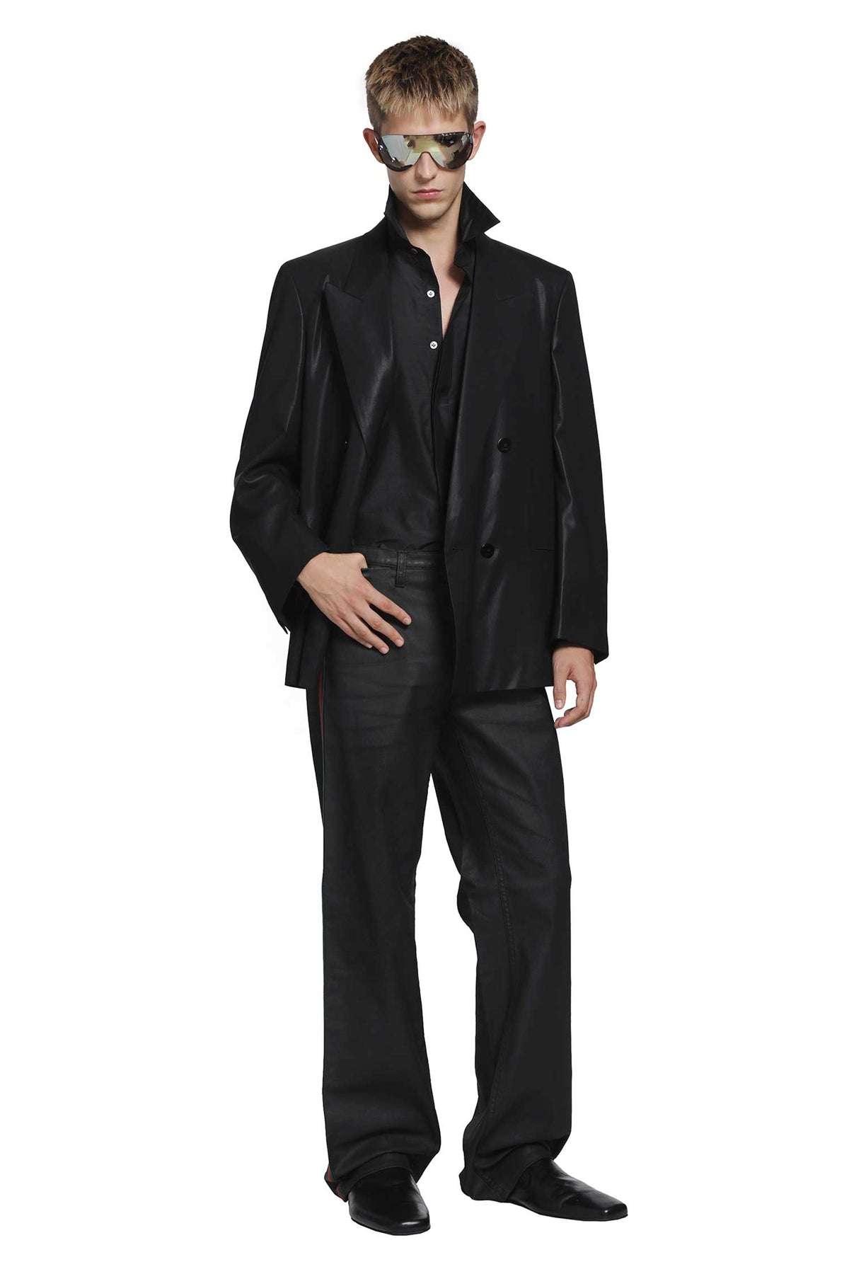 GUCCI Chintzed Wool Double-Breasted Blazer man