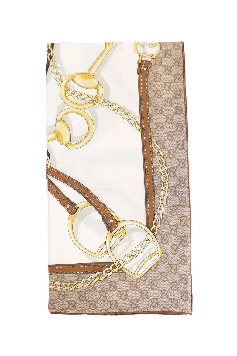 GUCCI Printed Silk Scarf woman