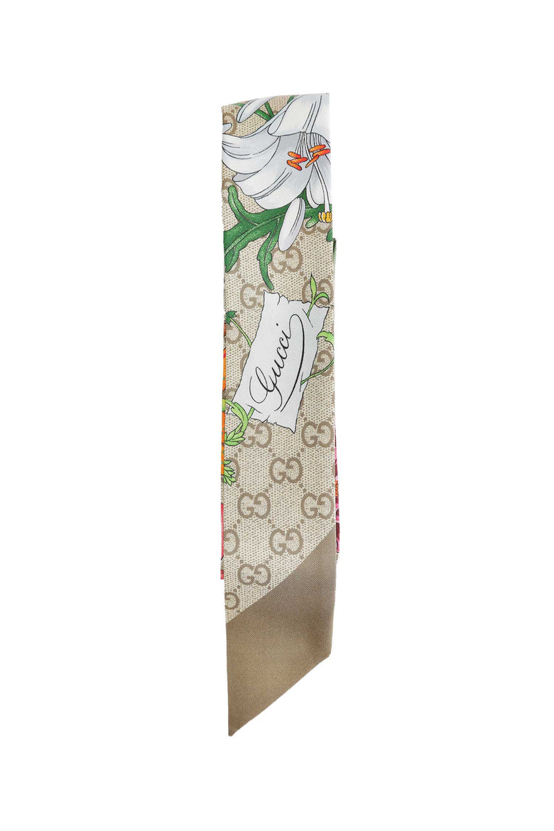GUCCI Printed Silk Ribbon woman