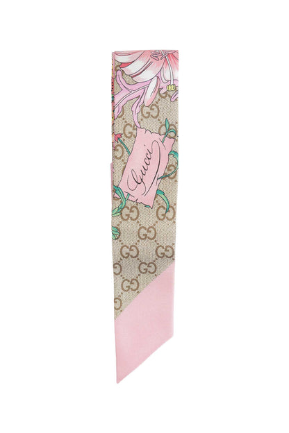 GG Flora Silk Scarf