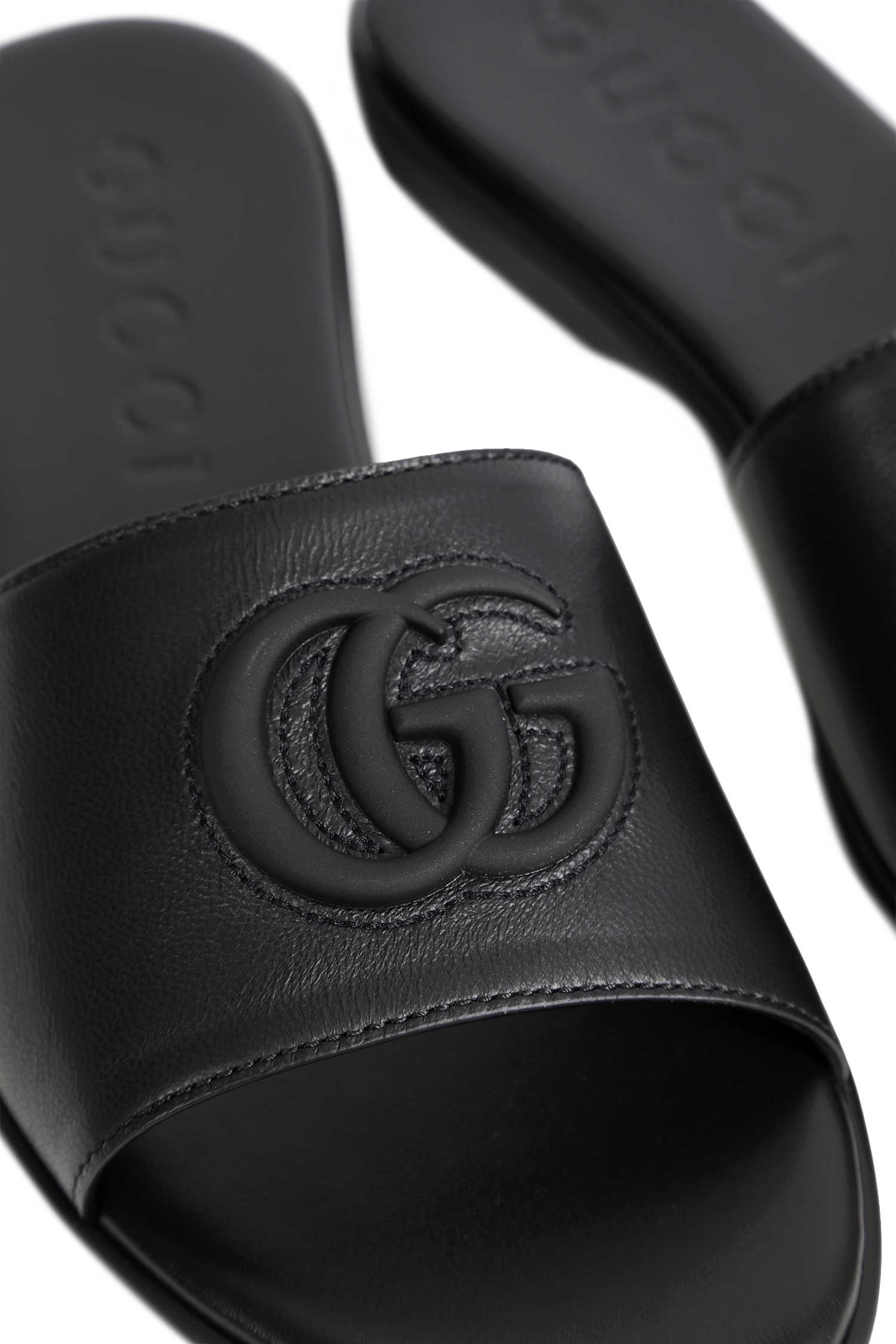 GUCCI Double G Leather sandals woman