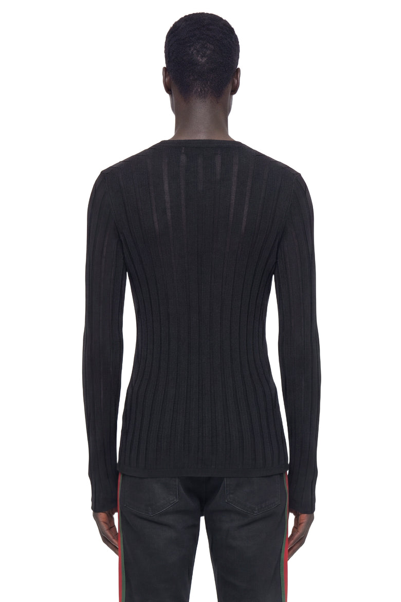 
              GUCCI Semi-Sheer V-Neck Jumper man
            