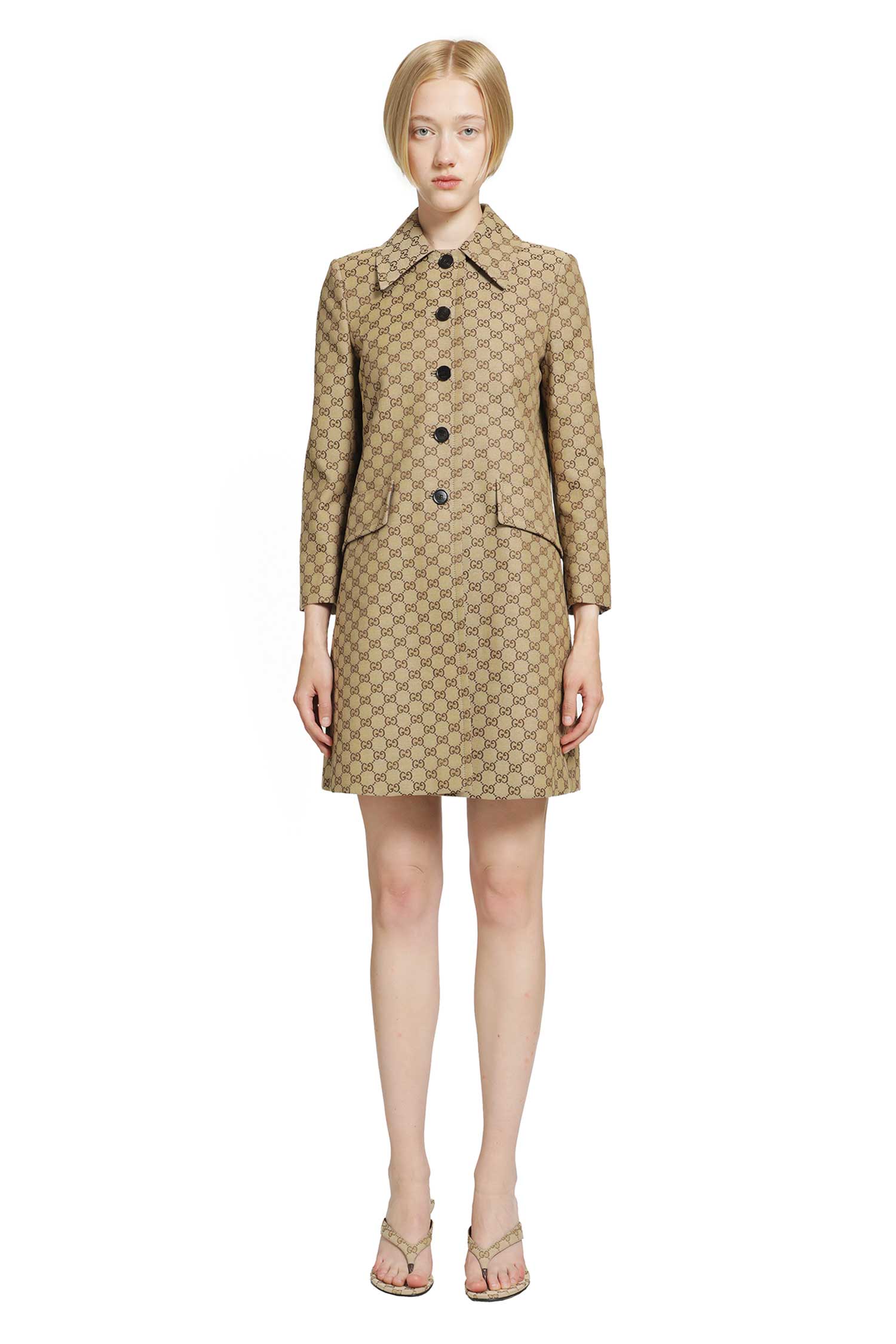 GG Cotton Canvas Coat