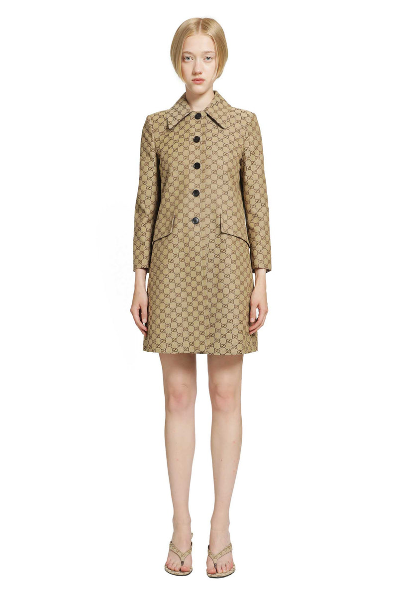 GUCCI GG Cotton Canvas Coat woman