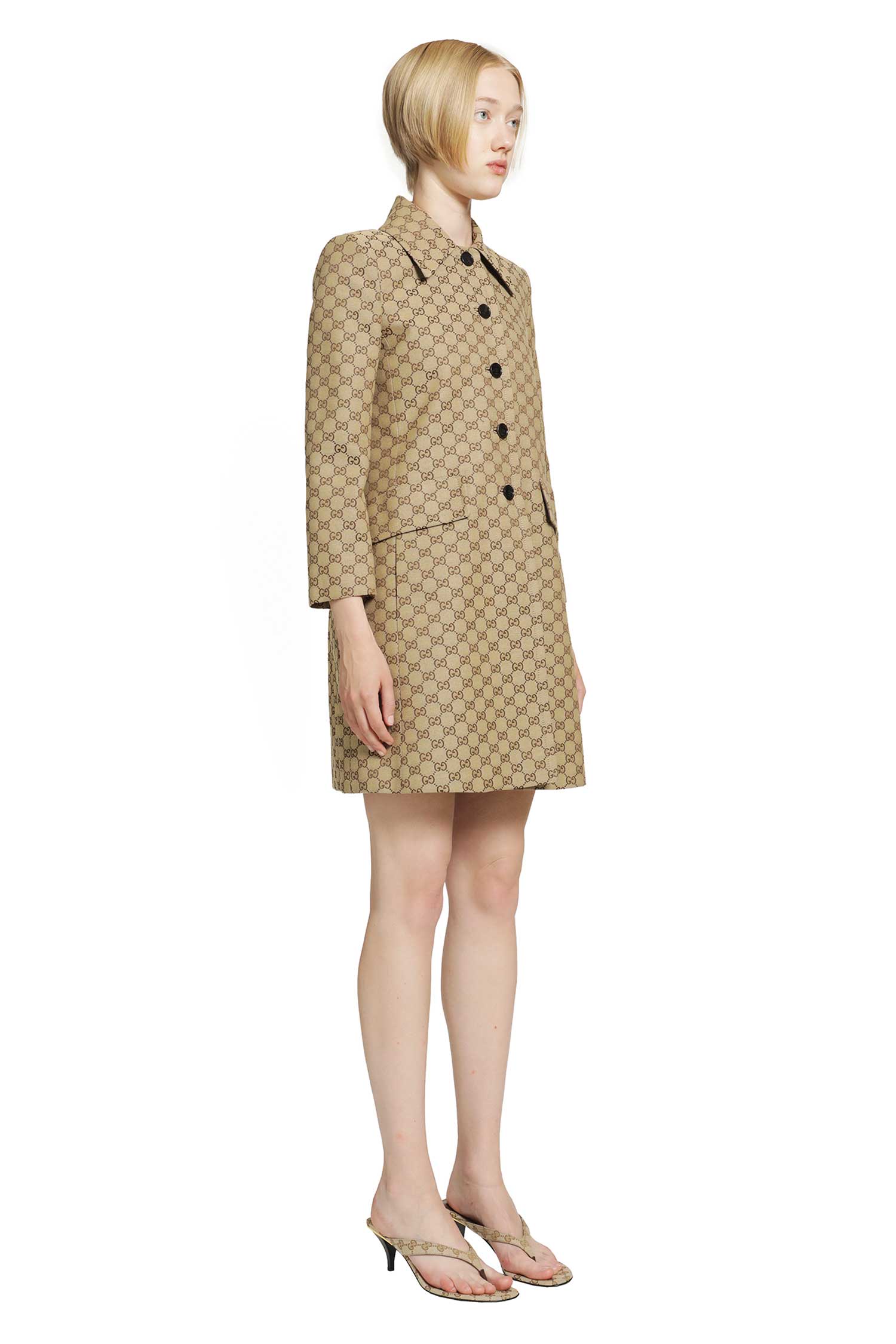GUCCI GG Cotton Canvas Coat woman