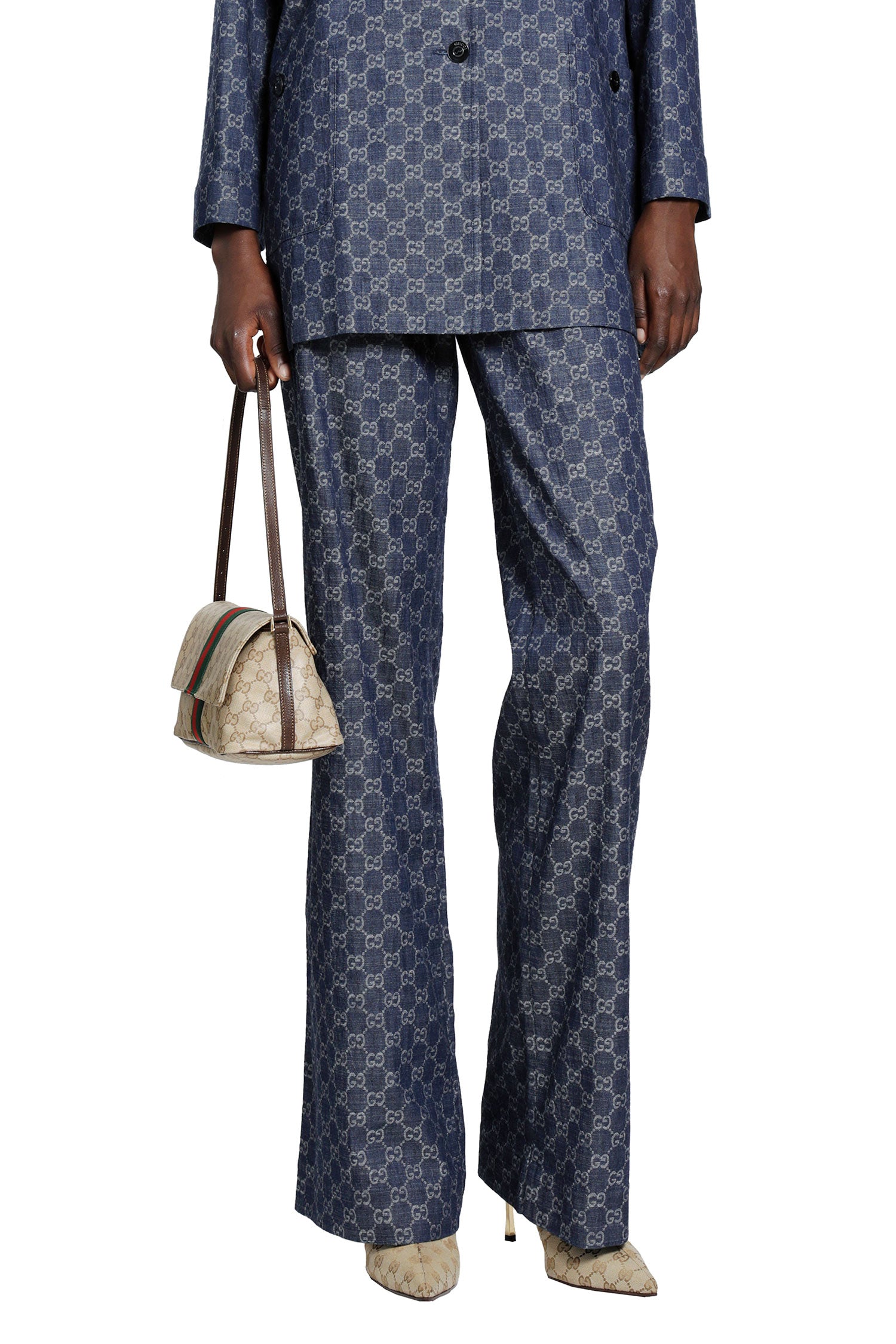 Flared GG Denim Tailored Jeans