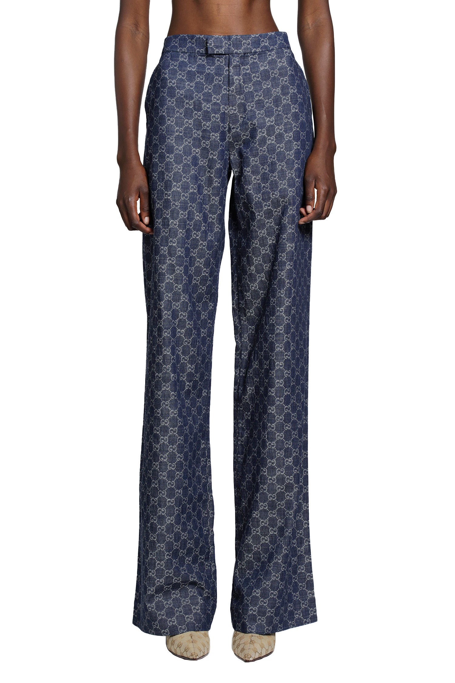 GUCCI Flared GG Denim Tailored Jeans woman