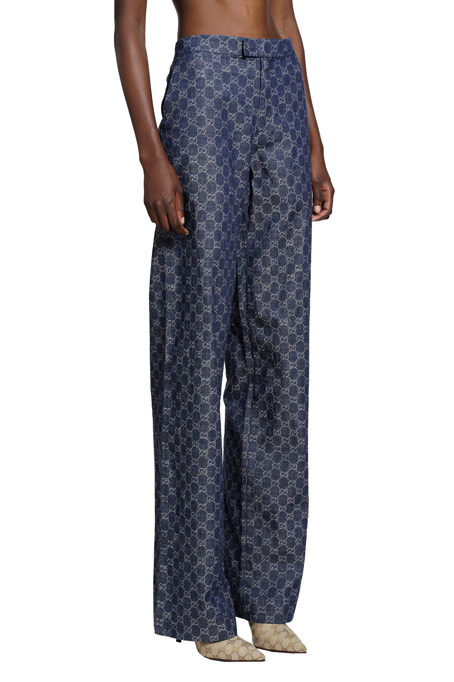 GUCCI Flared GG Denim Tailored Jeans woman