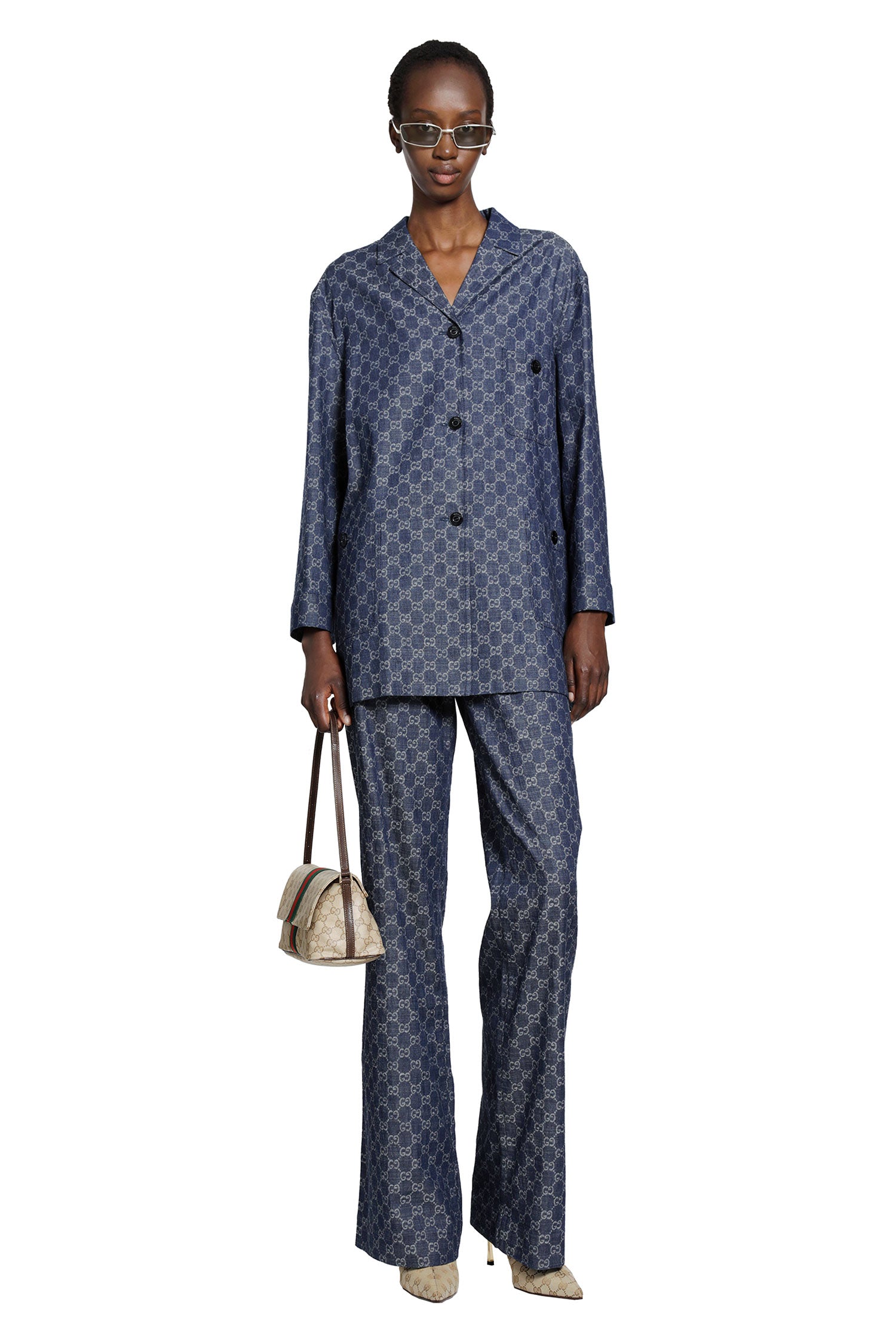 Flared GG Denim Tailored Jeans