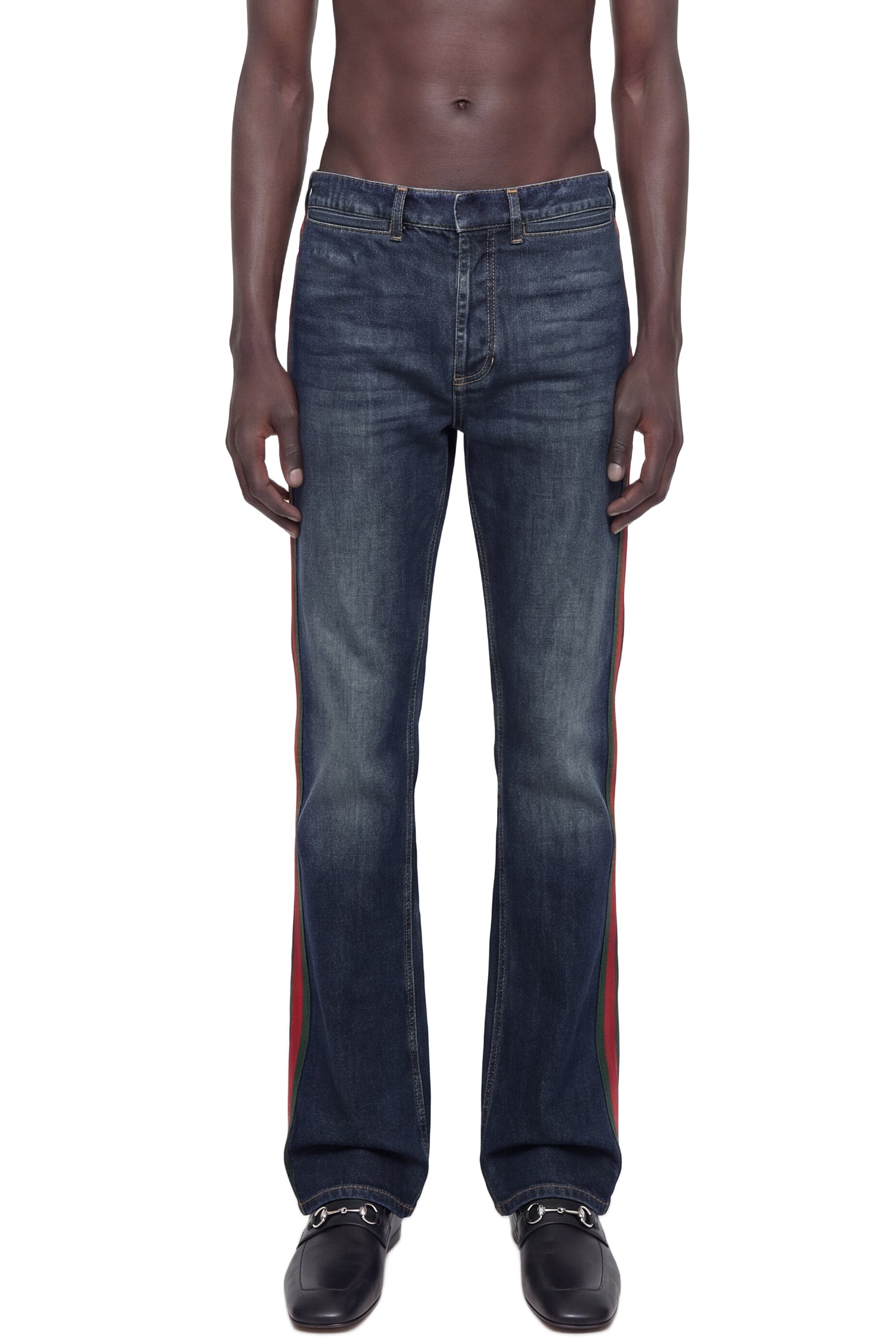 Flared 5 Pocket Jeans with Web