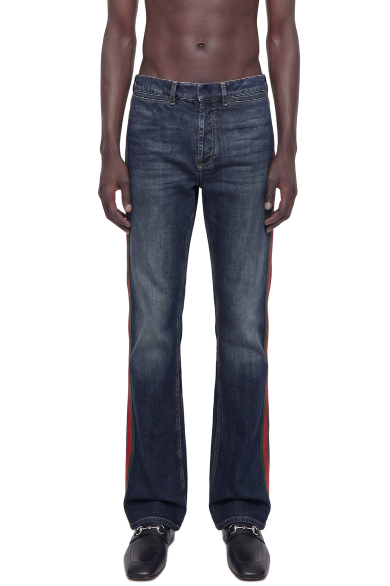 
              GUCCI Flared 5 Pocket Jeans with Web man
            
