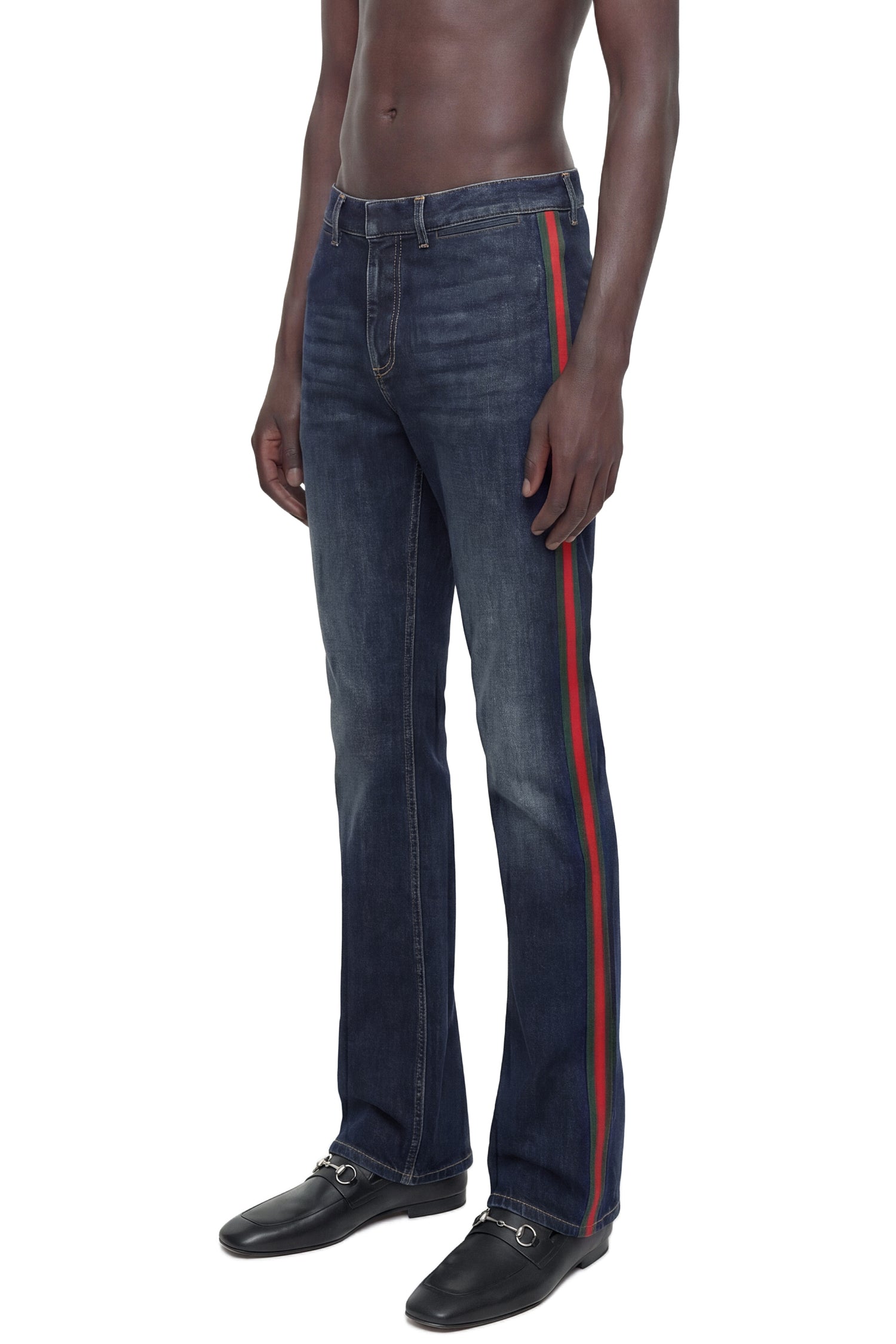 Flared 5 Pocket Jeans with Web