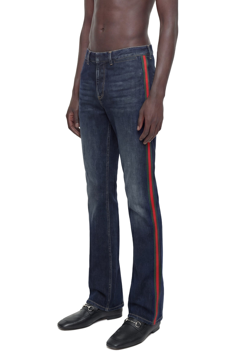 
              GUCCI Flared 5 Pocket Jeans with Web man
            
