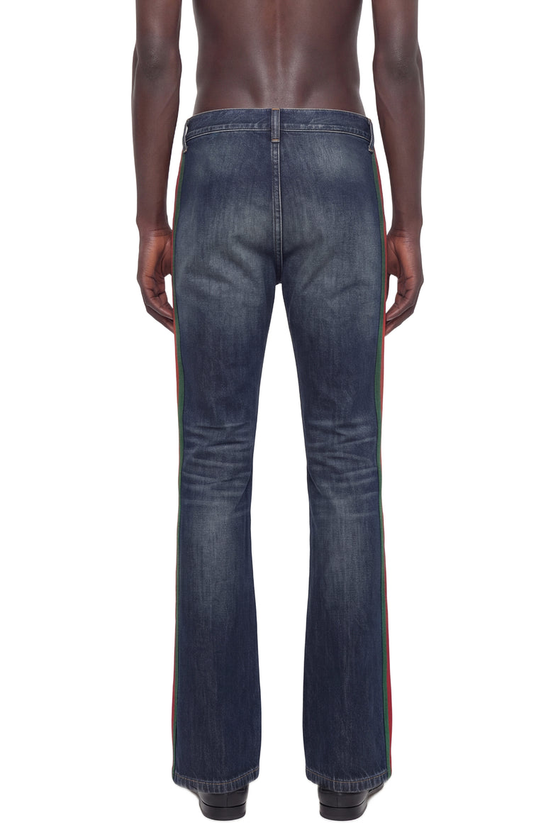GUCCI Flared 5 Pocket Jeans with Web man