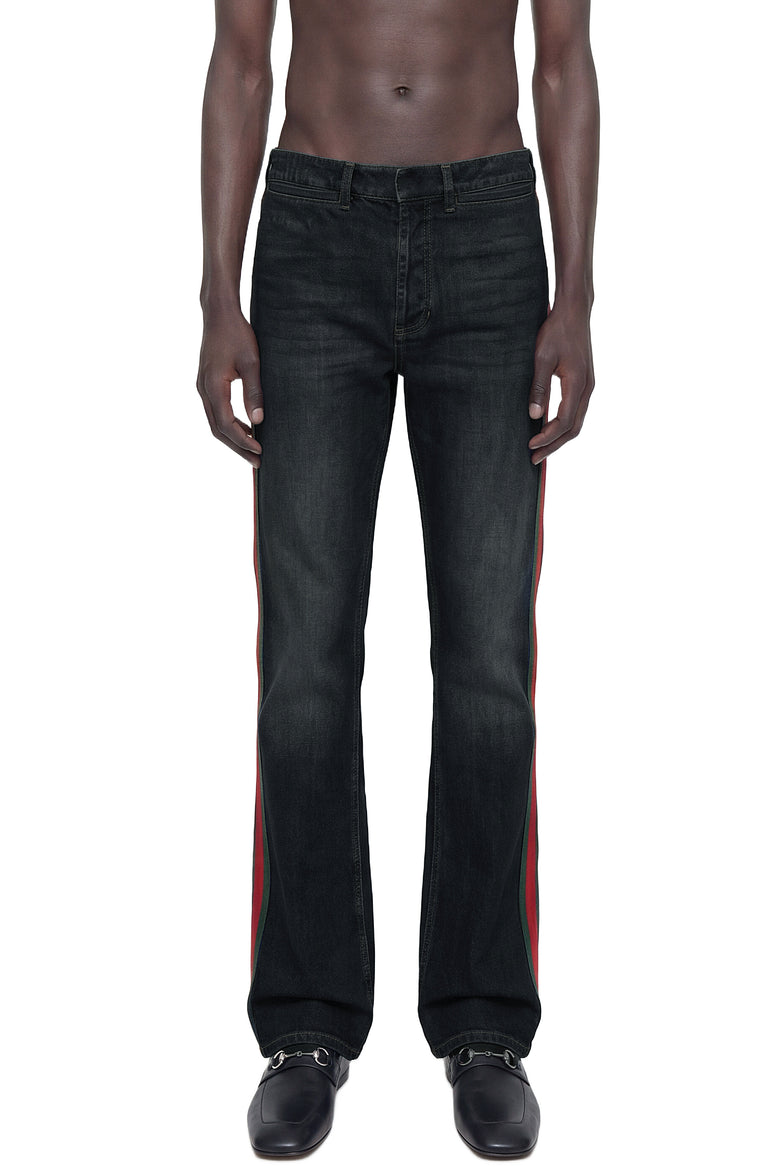 
              GUCCI Flared 5 Pocket Jeans with Web man
            