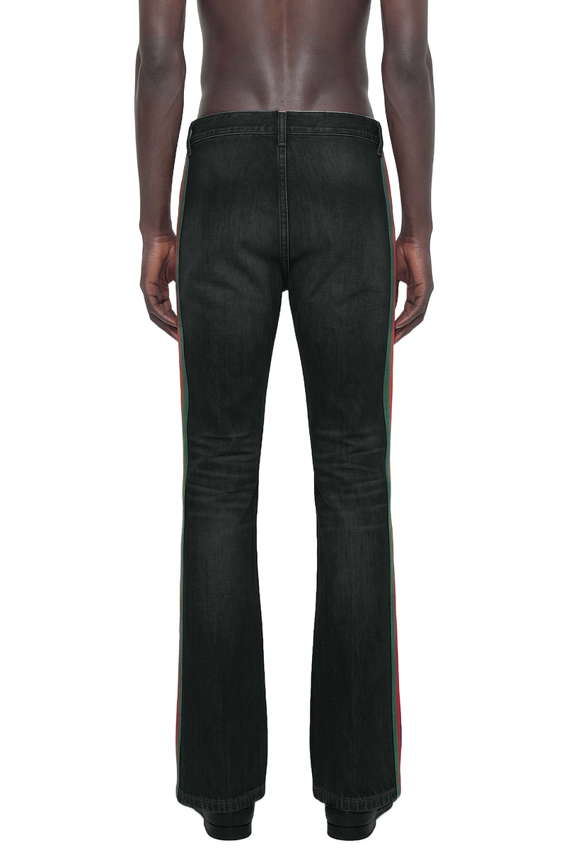 GUCCI Flared 5 Pocket Jeans with Web man