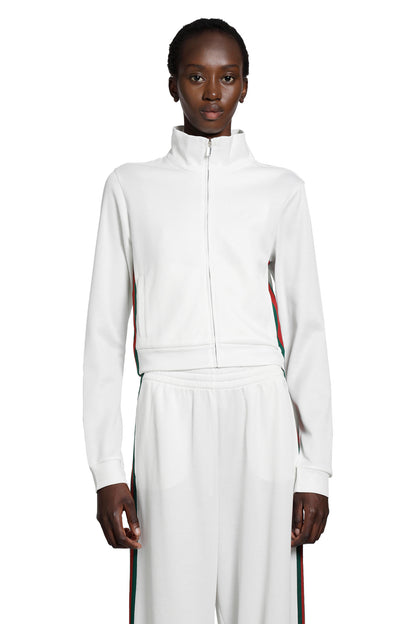 Cropped Cotton Rib Jersey Track Jacket