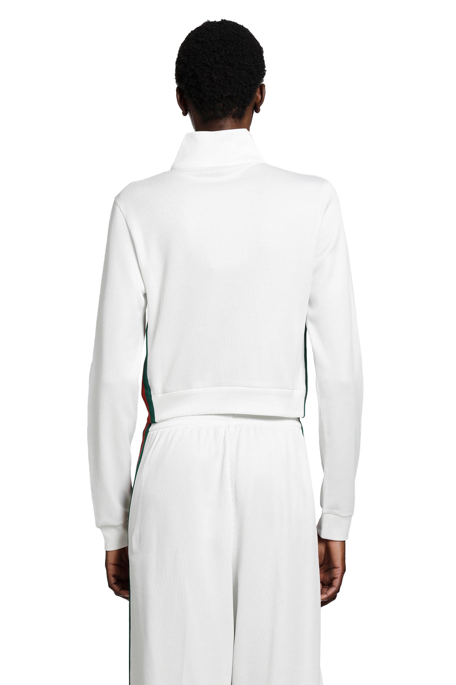 GUCCI Cropped Cotton Rib Jersey Track Jacket woman