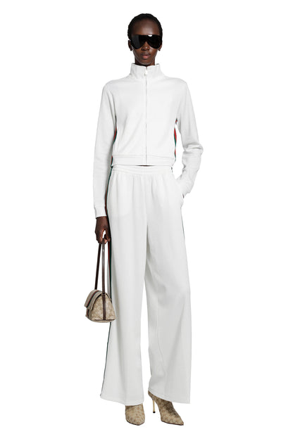 Cropped Cotton Rib Jersey Track Jacket