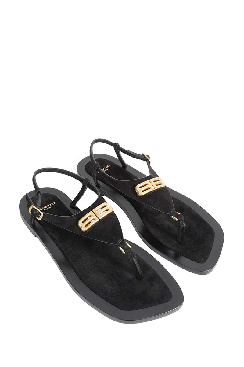 BALENCIAGA Riva Logo-Plaque Sandals woman