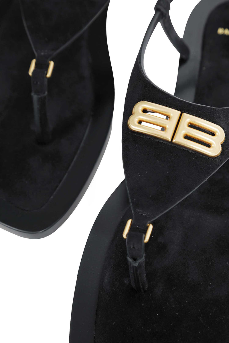 BALENCIAGA Riva Logo-Plaque Sandals woman
