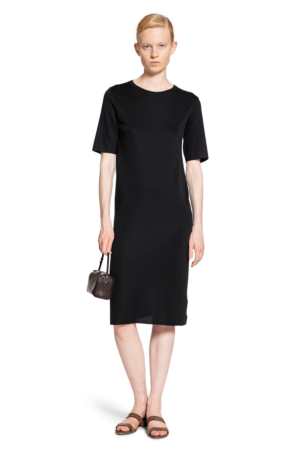 THE ROW WOMAN BLACK DRESSES