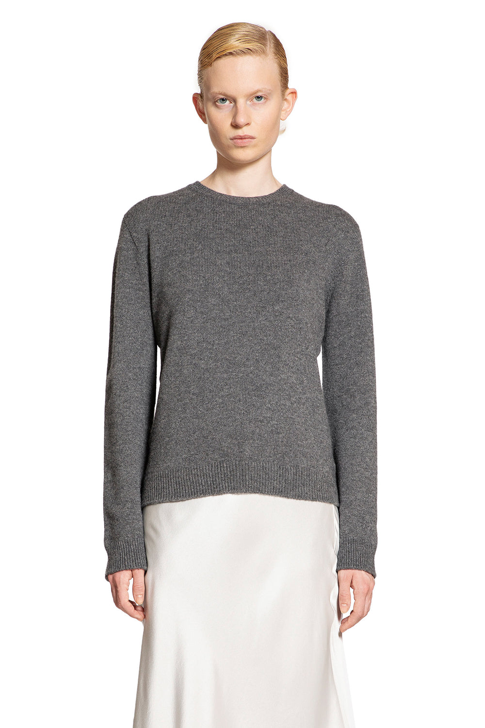 THE ROW WOMAN GREY KNITWEAR